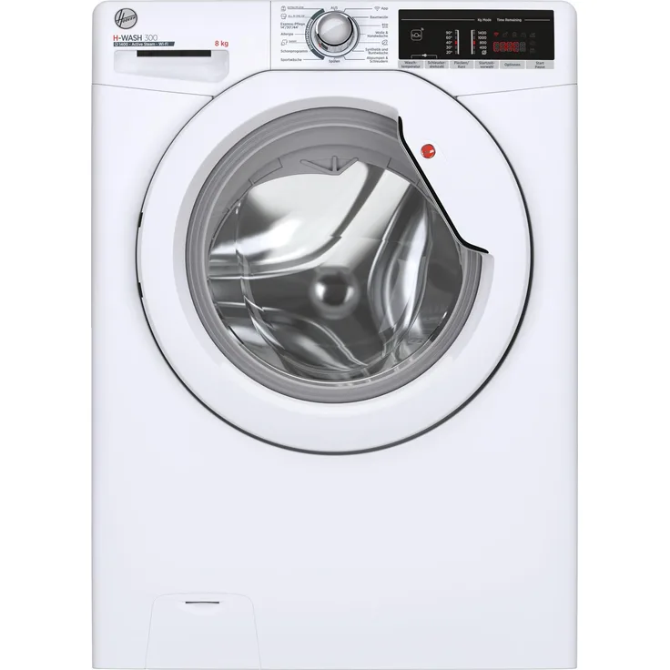 Hoover H3WOSQ485TA4-84 Waschmaschine, 8 kg, Wi-Fi & Bluetooth, ActiveSteam, Allergie- und Pflegeprogramme, weiß