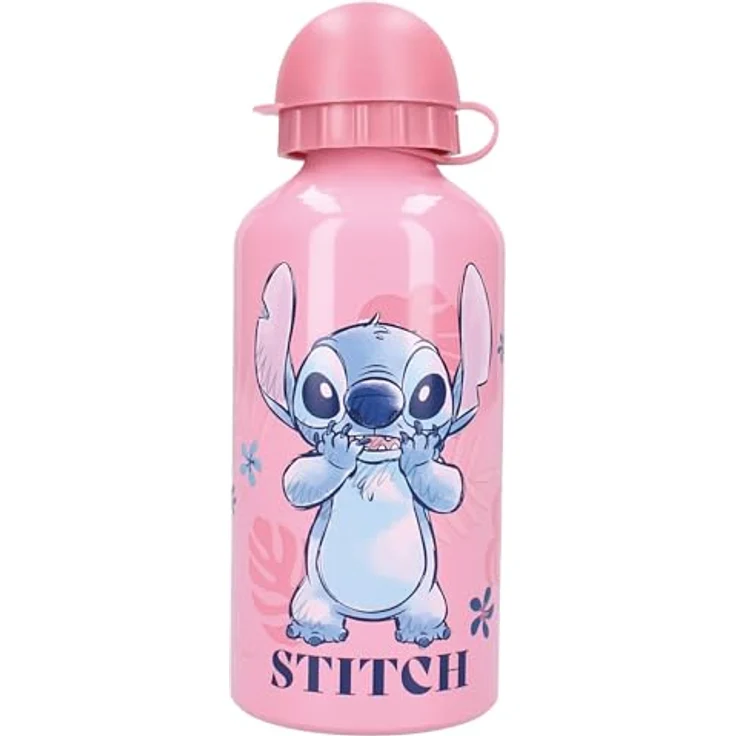 Lilo & Stitch Aluminium Trinkflasche, 500ml, robustes Design für unterwegs, ideal für Freizeit und Schule – Bild 1