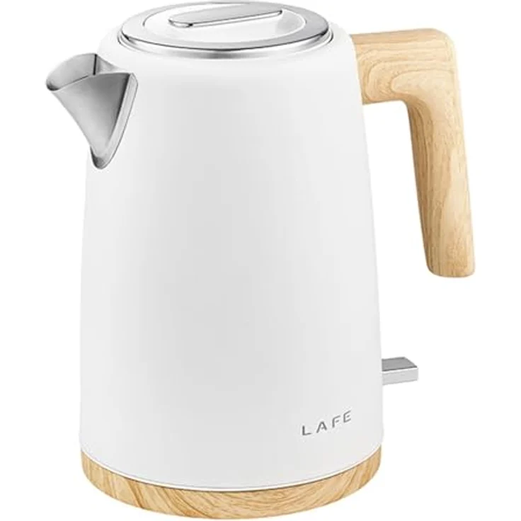 Lafe Scandi Elektrischer Wasserkocher, 2200 W, 1,7 l, Weiß, mit Kalkfilter, STRIX-Anschluss, automatische Abschaltung, Überhitzungsschutz, nordisches Design, BPA-frei – Bild 1