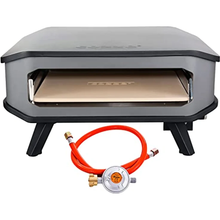Cozze Gas-Pizzaofen 17, 8 kW, 450 °C, Backzeit nur 2 Minuten, 42,5 x 42,5 cm, schwarz – Bild 2