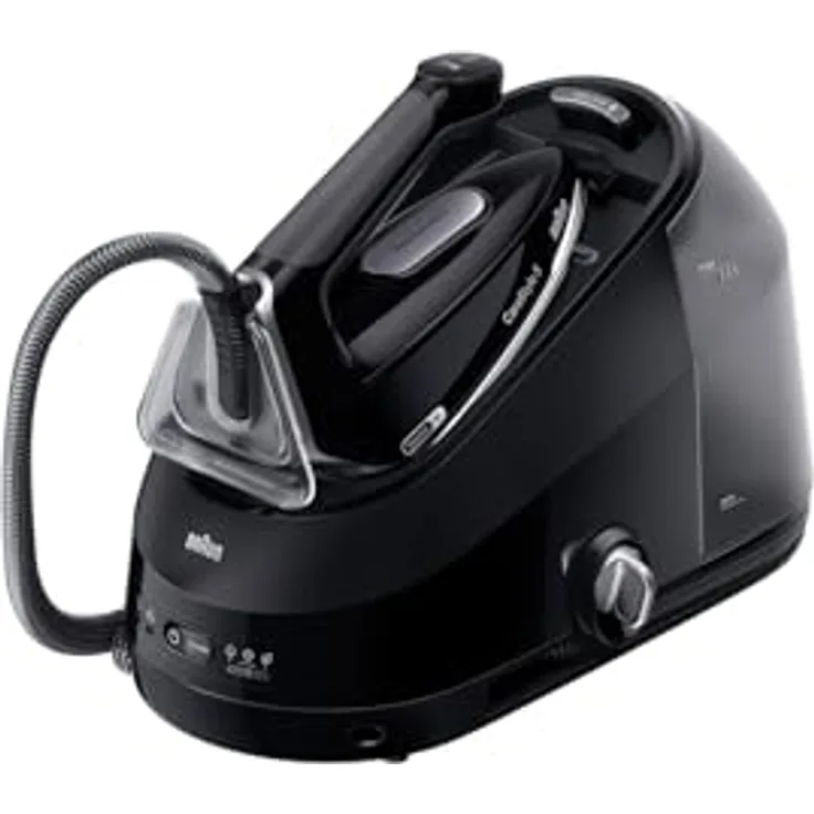 Braun CareStyle5 IS5249BK Bügeleisen mit Heizkessel, 150 g/min Dampf, iCare-Modus, 2-Liter-Tank, 2400 W, Schwarz