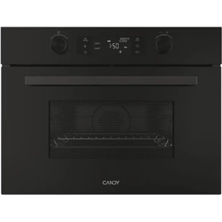 Candy CA4MWNSB6N Kompaktbackofen mit Mikrowelle, 6 Backofen- und 4 Mikrowellenfunktionen, Schwarz