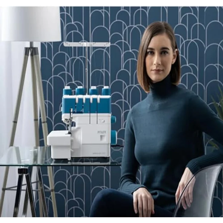 PFAFF Overlock-Nähmaschine admire 1000, 4-/3-/2-Fäden, 16 Stiche, Differentialtransport, integrierte Nahtführung – Bild 2