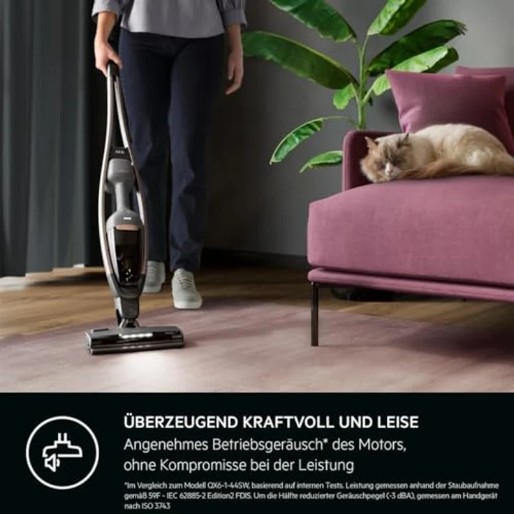 AEG AS62A25UOT Handstaubsauger Clean 6000, 55 min Akkubetrieb, inkl. 2 Bodendüsen,freistehend, Dark Grey – Bild 6