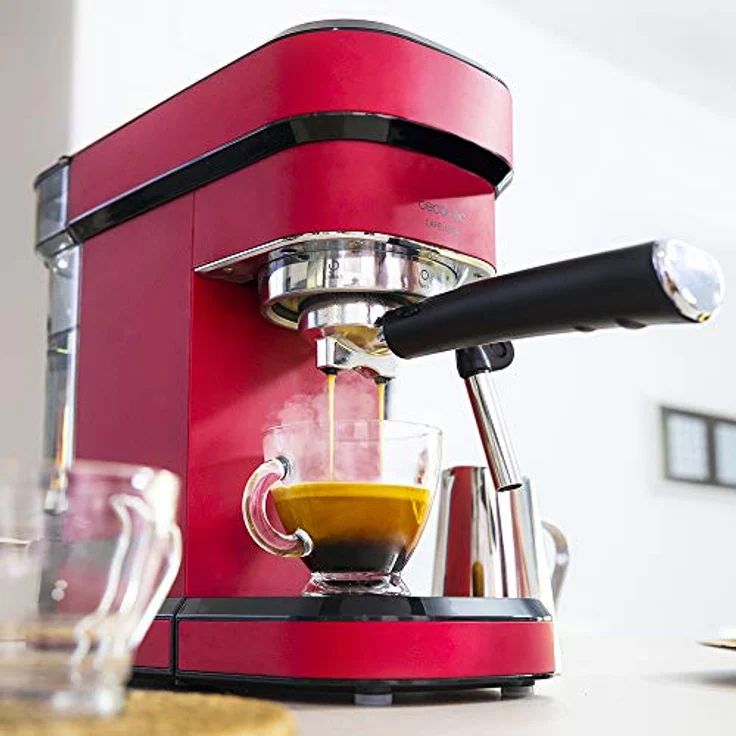 Cecotec Cafelizzia 790 Manuelle Express-Kaffeemaschine, Shiny 1,2 L 20 bar, 1350 W, rot – Bild 2