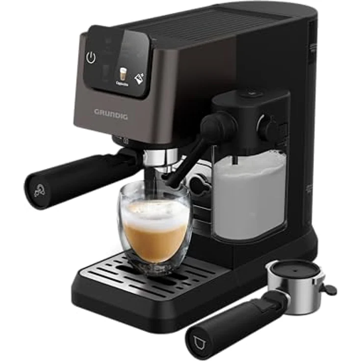 GRUNDIG KSM 6430 Delisia Coffee Series DC5300, Espressomaschine mit Milchschaumeinstellung, 4 Kaffeesorten, 20 bar Brühdruck – Bild 3