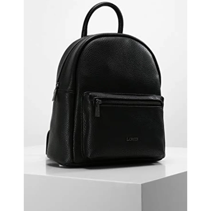 L.Credi Budapest City Rucksack, 29 cm, schwarz, 100% Polyurethan – Bild 2