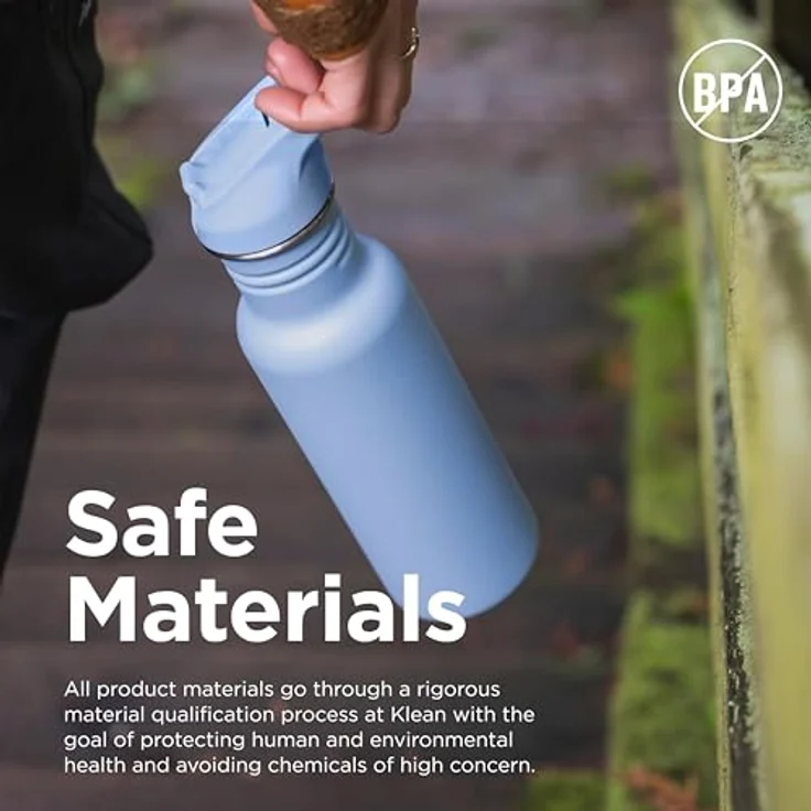 Klean Kanteen Classic Trinkflasche 536ml aus Edelstahl mit Flip Sport Cap, hellblau Clear Sky, auslaufsicher und spülmaschinengeeignet – Bild 6