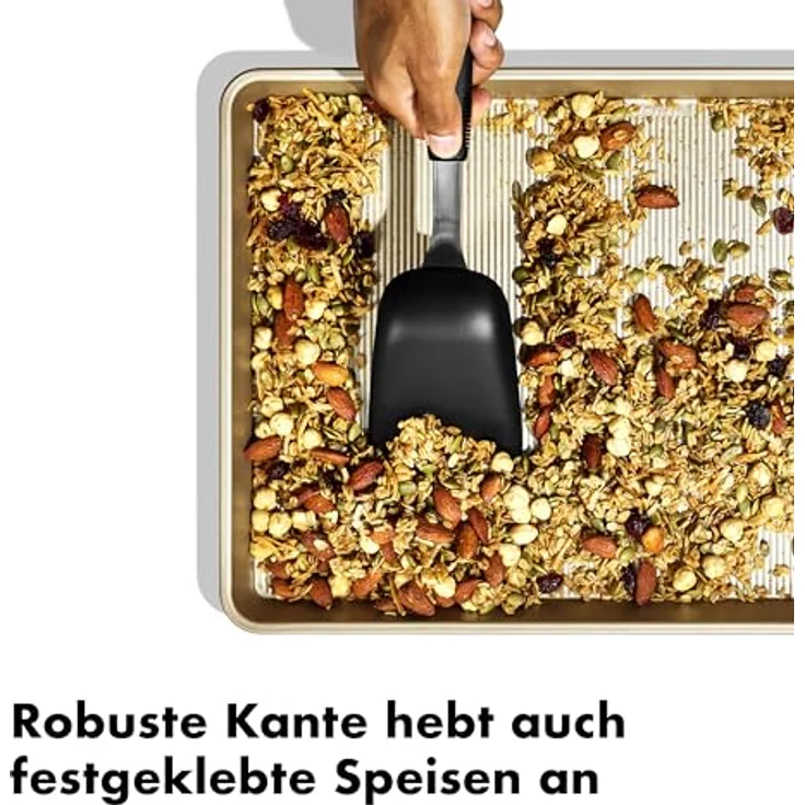 OXO Good Grips Pfannenschaufel, breiter Schaufelkopf mit abgerundeten Seiten, schwarz – Bild 5