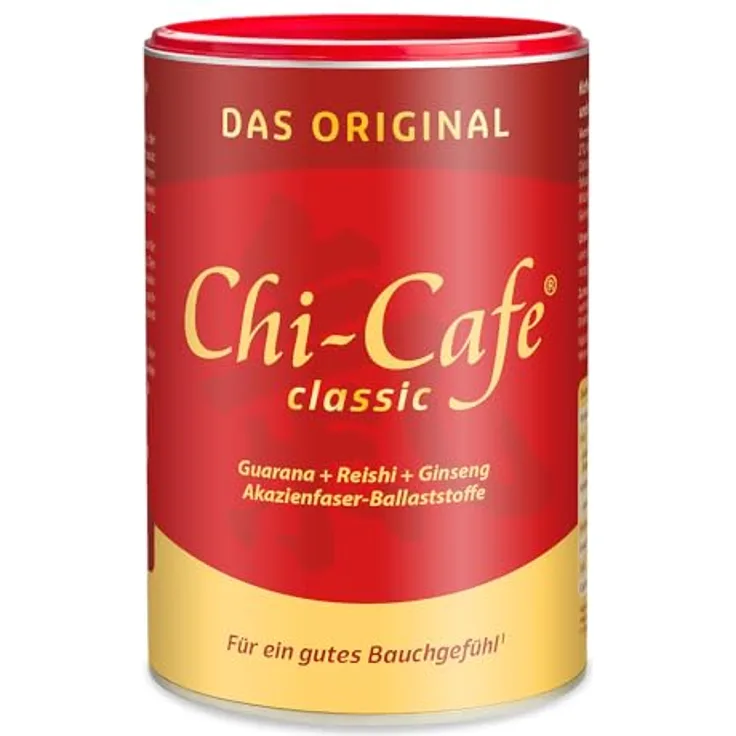 Dr. Jacob's Chi-Cafe Pulver, 400 g, gesunde Kaffee-Alternative mit Akazienfaser, Guarana, Ginseng und Reishi-Pilz, vegan