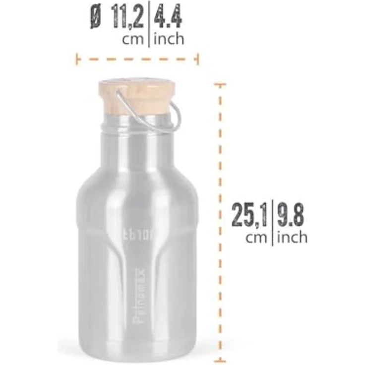 Petromax Isolierflasche 1,0 Liter, BPA-frei, Kühlhaltedauer 74h, Warmhaltedauer 18h, tb100 – Bild 5