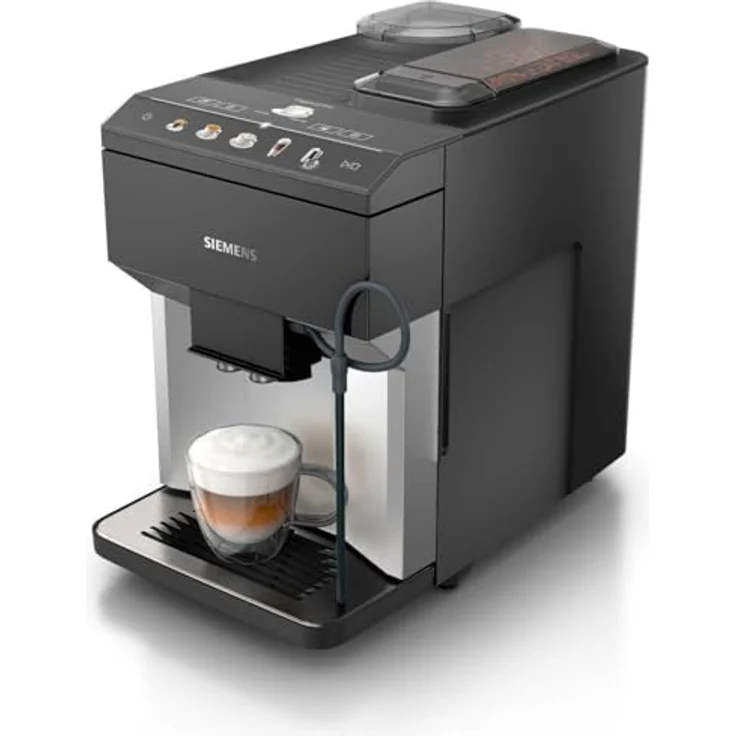 Siemens EQ500 TP511R01, Kaffeevollautomat mit CoffeeSelect Display, integriertem Milchsystem und Aromadouble Shot, Schwarz – Bild 3