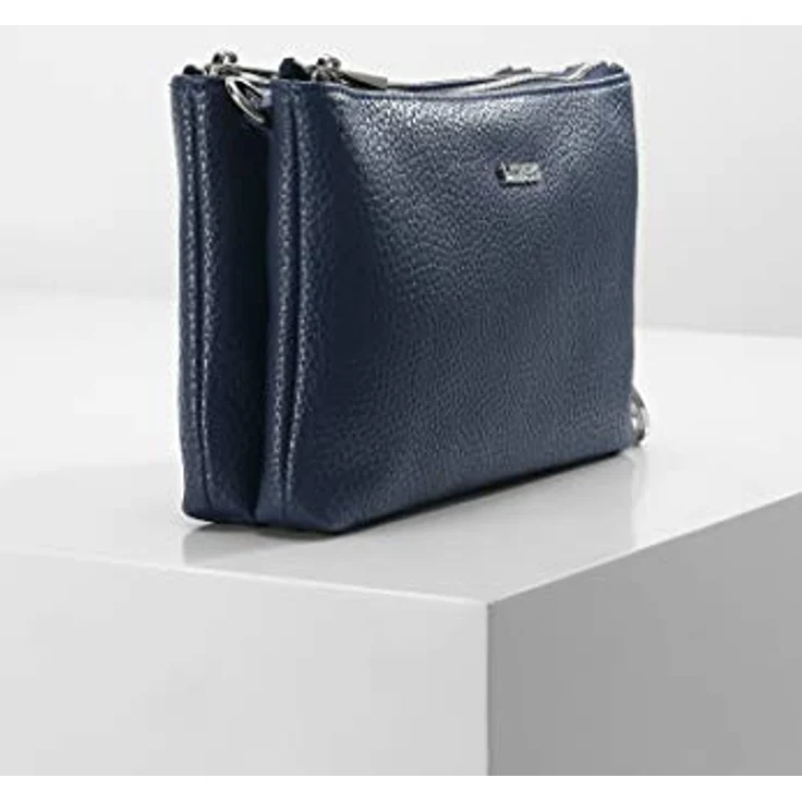 L.Credi Ella Umhängetasche, 14 cm, marineblau, 100% Polyurethan, 24 cm x 4 cm x 14 cm – Bild 3