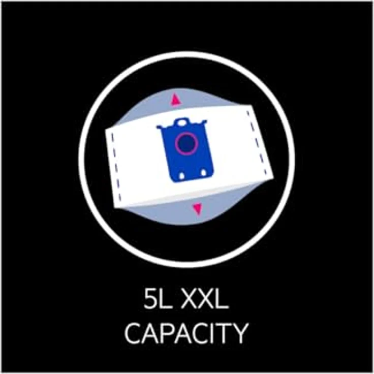 AEG GR210SM s-bag Ultra Long Performance, MegaPack mit 8 XXL Synthetik Staubbeuteln, 1 Motorfilter, 1 Mikrofilter, optimale Filtration & Saugleistung, Hygieneverschluss, 5 Liter, weiß – Bild 4