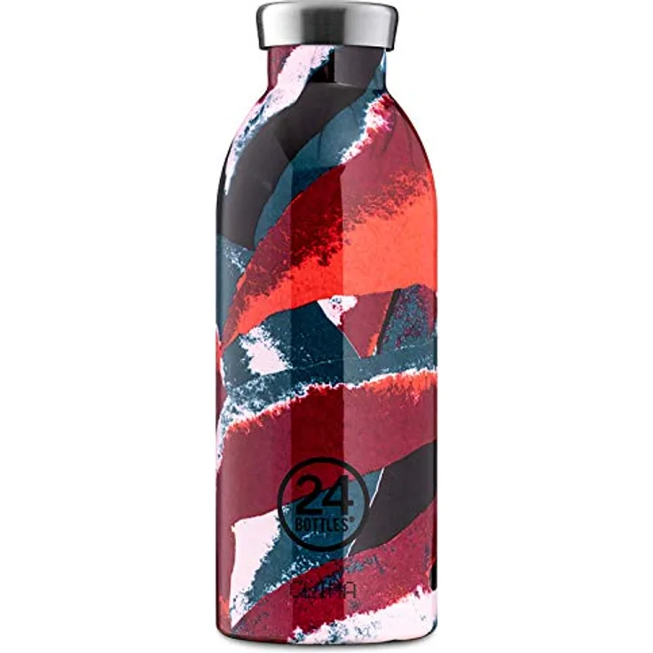 24Bottles 24B1169 Clima Bottle 500ml Flower Flame Thermosflasche, Edelstahl, bunt - Eine nachhaltige Alternative, die Ihr Getränk 12 Stunden heiß und 24 Stunden kalt hält