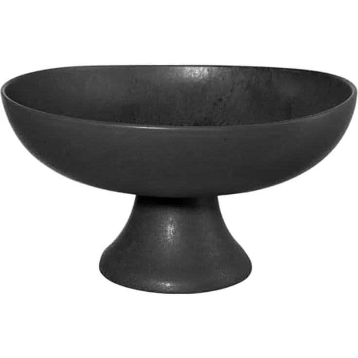 ASA Selection Grande Obstschale auf Fuß Black Iron 33cm - Stilvolle Präsentation von Obst und Dekorationen, modernes Design mit elegantem Touch in zeitgemäßer schwarzer Farbe