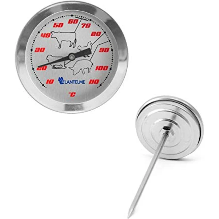 Analoges Bratenthermometer aus Edelstahl Einstichthermometer für Fleisch Fisch Geflügel Thermometer perfekt gebraten – Bild 4
