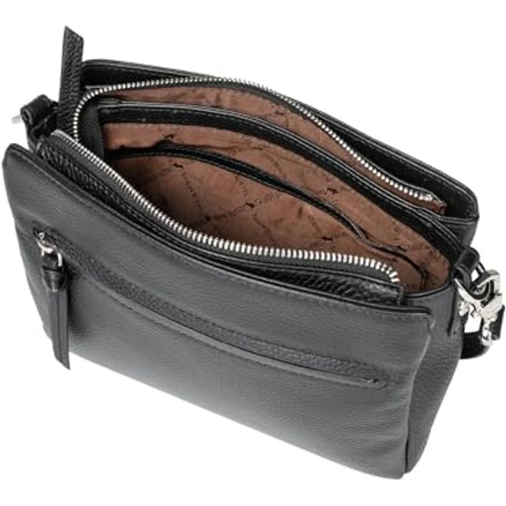 Braun Büffel Hanna, Handtasche aus Leder mit abnehmbarem Tragegurt, Schwarz – Bild 4