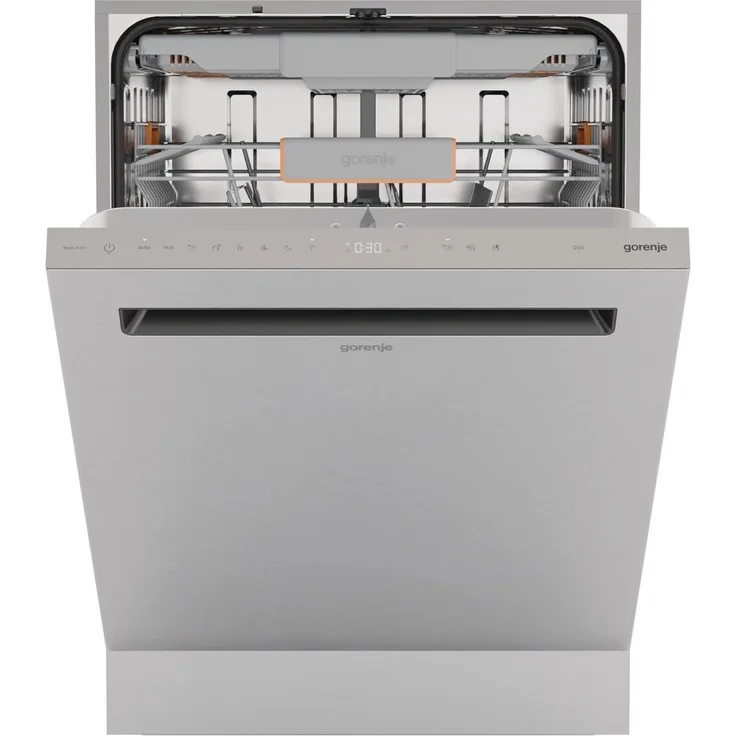 Gorenje GU673A65X Geschirrspüler, TotalDry, 15 Min SpeedWash, Wifi-Steuerung, AquaStop, Einbaugerät, Edelstahl-Optik