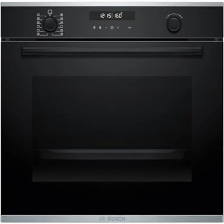 Bosch Serie 6 HBG278BB3 Einbau-Backofen, 71 l Garraum, 10 Beheizungsarten, Schwarz, Selbstreinigungseinrichtung