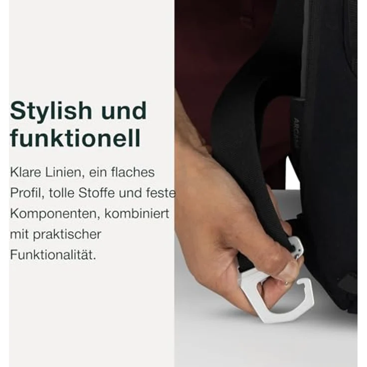 Osprey Arcane Weekender Reisetasche 54 cm, schwarz, 100% Nylon, kompakte Maße 54 x 13 x 32 cm – Bild 3