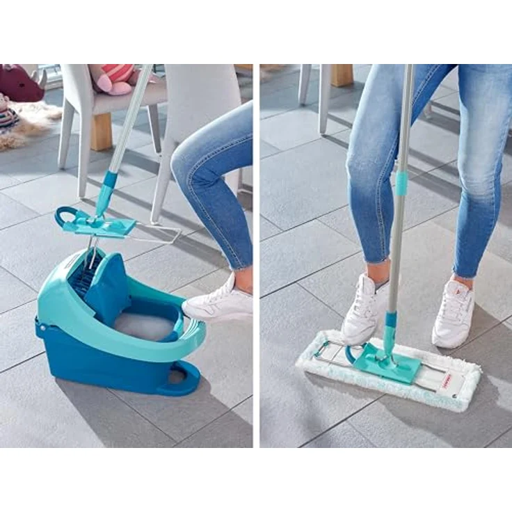 Leifheit Bodenwischer Profi XL micro duo + SUPERDUSTER XL, 42 cm Wischbreite, für Hartböden, wiederverwendbar, mit flexibler 360° Drehung – Bild 8