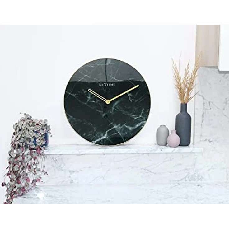 Nextime Wanduhr Marble (40 cm) - NeXtime Wanduhr Marble Ø 40 cm Schwarz Gold – Bild 6