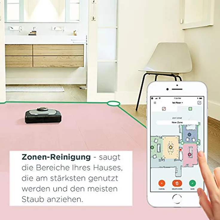 Neato Robotics D750 Saugroboter, Eckenreinigung mit exklusivem Haustierzubehör für Teppiche und Hartböden, App-Alexa kompatibel – Bild 3