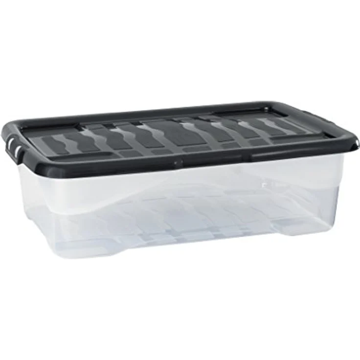 CEP 2002010110 xw201 Aufbewahrungsbox Kunststoff Kristall 30 l 60 x 39,70 x 17,2 cm - Transparent, leicht zu öffnender Deckel, umlaufender Rand. – Bild 1