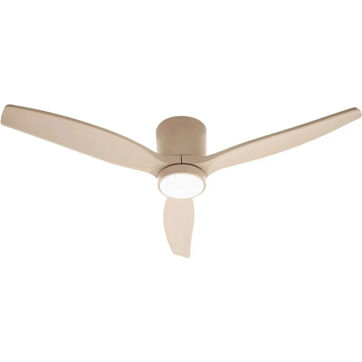 Lucande Sorin LED Deckenventilator mit Lampe, 1-flammig in Creme, Fernbedienung, 6 Geschwindigkeitsstufen, IP44