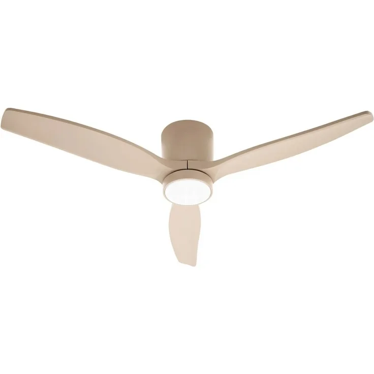 Lucande Sorin LED Deckenventilator mit Lampe, 1-flammig in Creme, Fernbedienung, 6 Geschwindigkeitsstufen, IP44