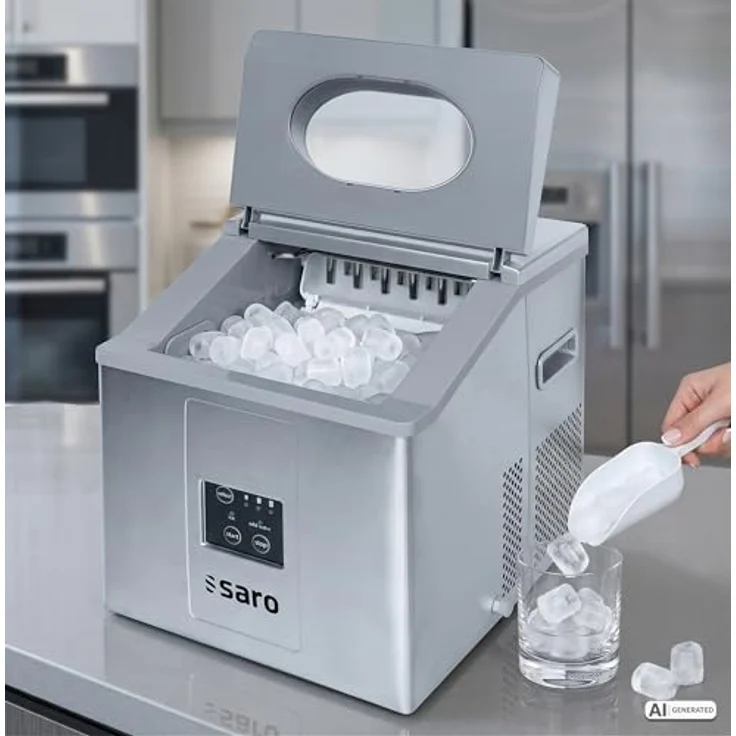 Saro EB 15 Eiswürfelbereiter-15 kg-24 h-230 V-1 Ph-0,16 kW-3 Eiswürfelgrößen wählbar-Luftkühlung – Bild 3