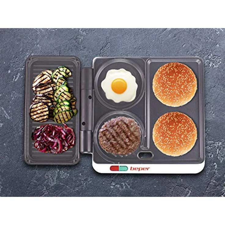 Beper Tischgrill P101CUD500 Multifunktionsgrill in Rot, 2000,00 W, 4 Kochflächen - Preisvergleich – Bild 6