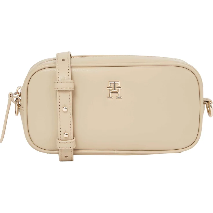 Tommy Hilfiger Umhängetasche Women TH REFINED CAMERA BAG Crossover, Damen Tasche Handtasche Beige – Bild 1