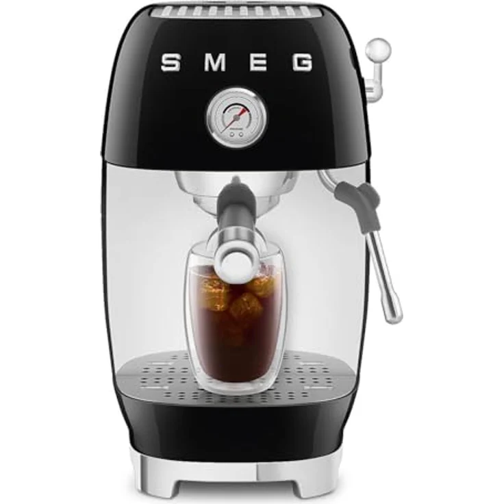 Smeg ECF03BLEU, Premium Siebträgermaschine im 50’s Style in schwarz, mit Cold-Brew-Funktion und 15bar Pumpendruck – Bild 4