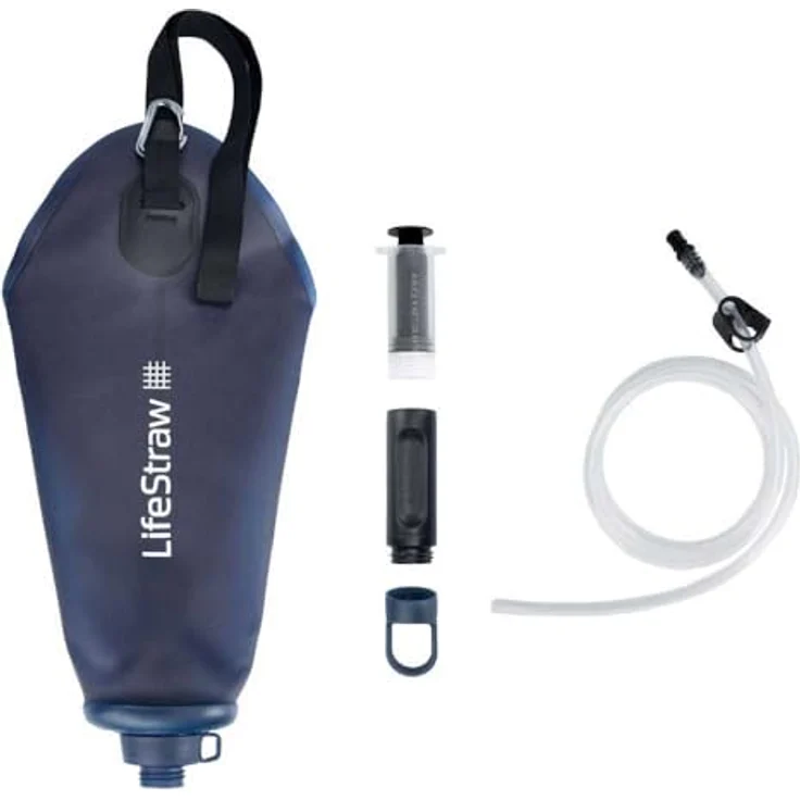 LifeStraw Peak Series Compact Gravity Wasserbeutel mit Wasserfilter, 3 L, hohe Durchflussrate, BPA-frei, blau – Bild 2