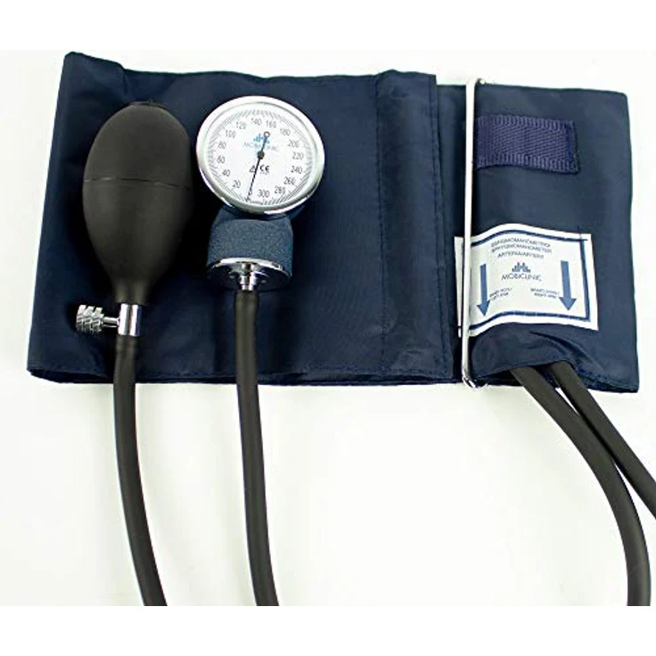 Mobiclinic, Blutdruckmessgerät manuell, Blutdruckmessung, Europäische Marke, blutdruckmessgeräte für oberarm, Genauigkeit, Gummipumpe, Leicht, Einfach zu bedienen, Blau – Bild 2