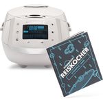 Reishunger Reiskocher - Digitaler Reiskocher & Dampfgarer, 860 W, 7-Kochphasen-Technologie, LED-Display