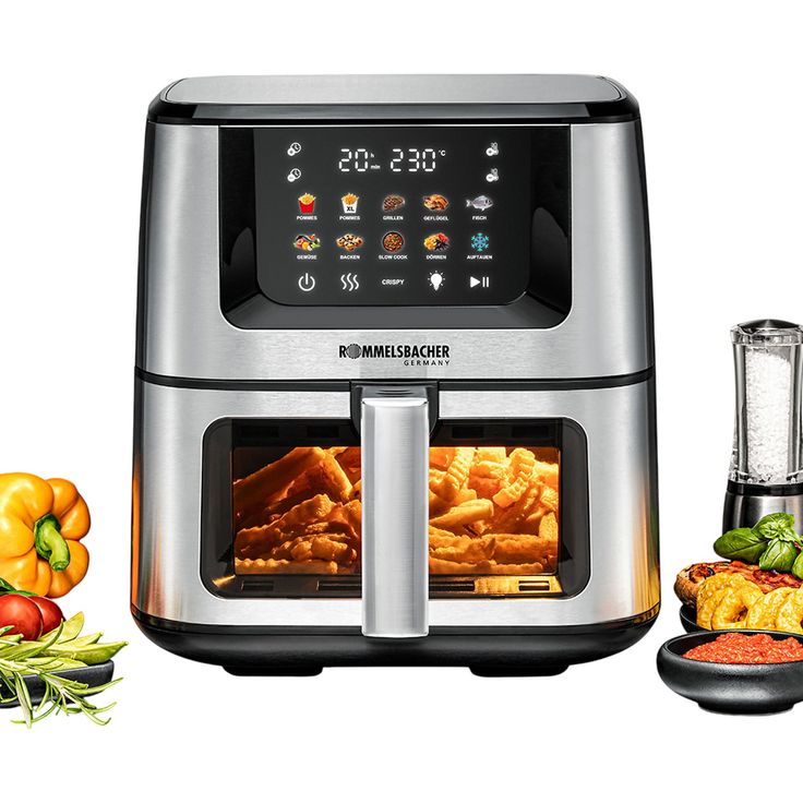 ROMMELSBACHER FRH 1850 XXL Heißluftfritteusen 1 kg Pommes, 7.5l, 1870 Watt, Schwarz