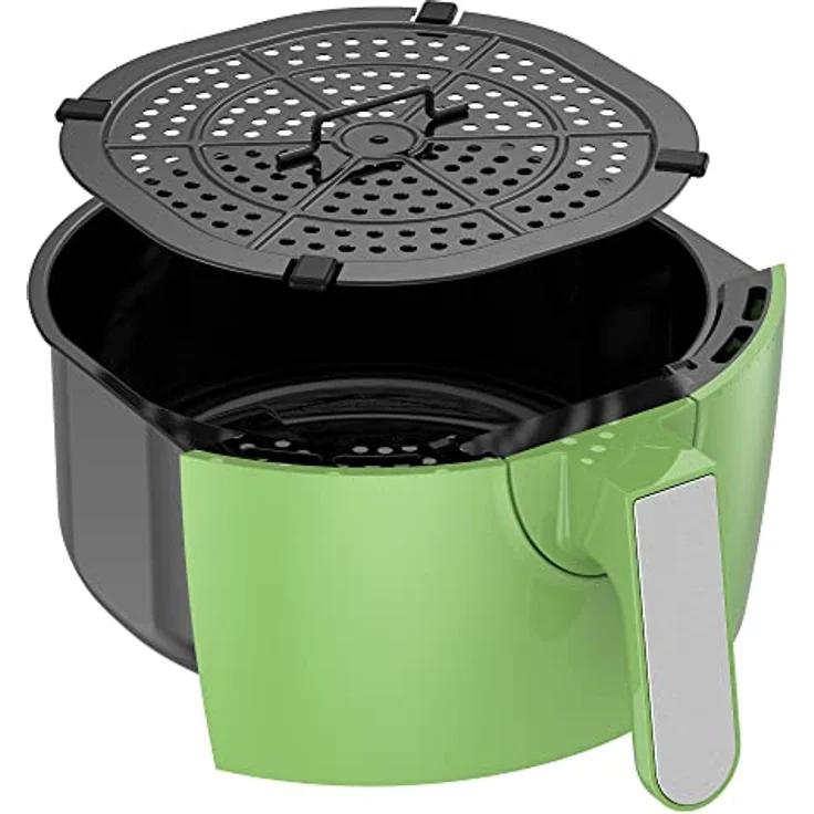TurboTronic by Z-Line Heißluftfritteuse 3,5 Liter, 7 Programme, Fettfrei ohne Öl, Retro digital Airfryer AF11D, 1200W, Blau – Bild 10