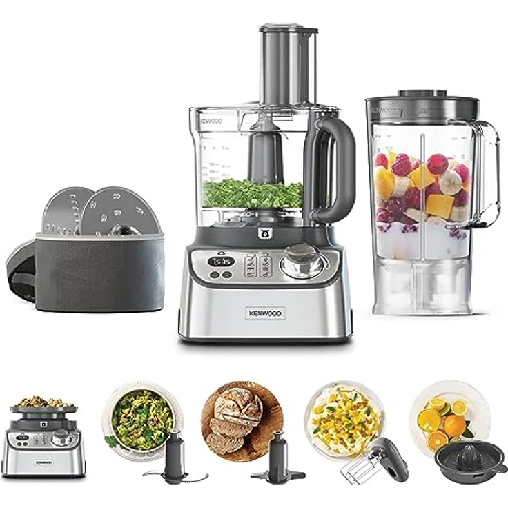 Kenwood MultiPro Express+, Küchenmaschine 1000 W mit 3 L Edelstahl-Schüssel und integrierter Waage, Silber – Bild 1