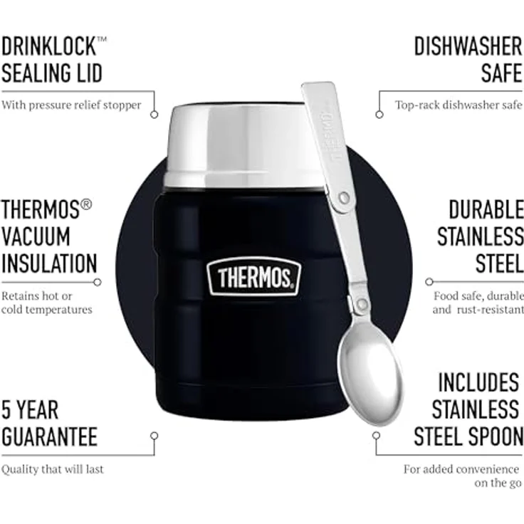 Thermos Stainless King Isolierbehälter 0,47 l, Mitternachtsblau – Bild 2