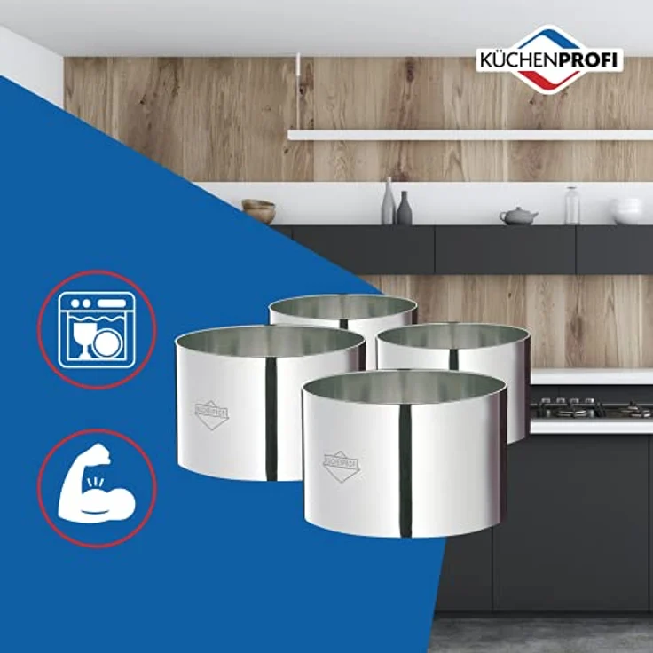 Küchenprofi Speisenring-905052804 Dessert-Und Speisenring, Edelstahl, Einheitsgröße, silber, K0905052804 – Bild 5