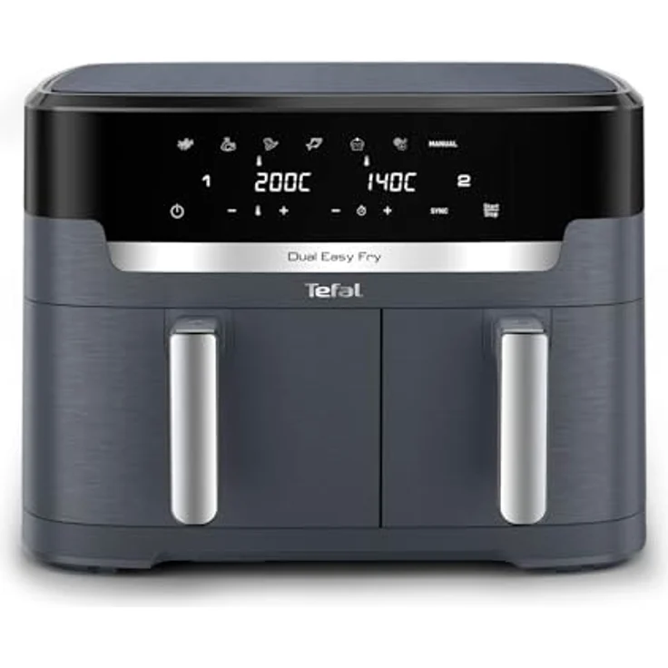 Tefal Dual Easy Fry XXL, Heißluftfritteuse mit 11 L, zwei Kammern, 7 Programme, Extra-Crisp-Technologie, spülmaschinenfest – Bild 2