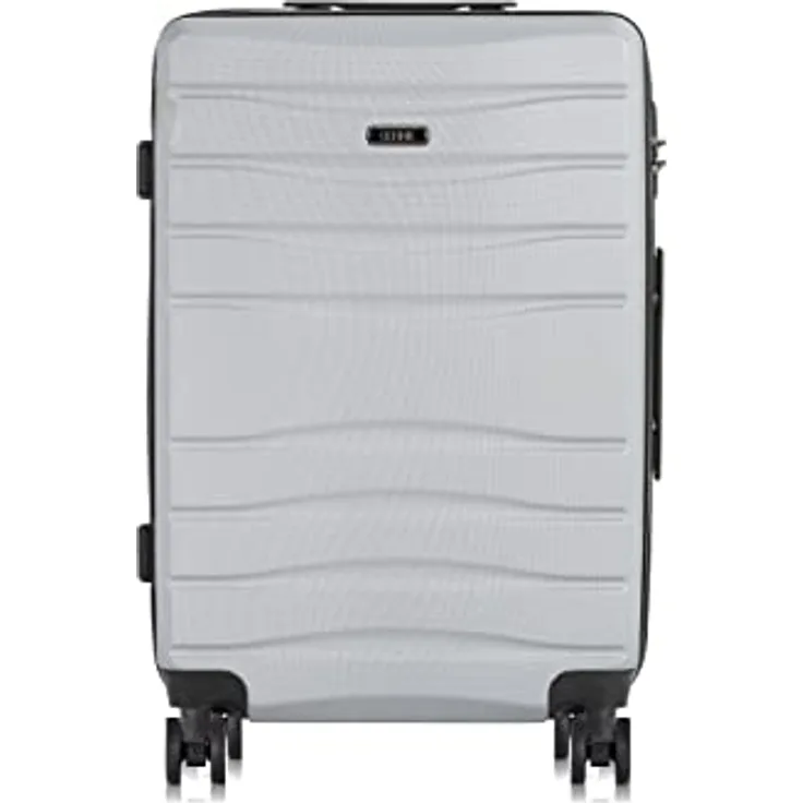 Ochnik | Mittelgroßer Rollkoffer | Hartschalenkoffer | Elegantes Design | Hartes ABS-Gehäuse | Doppelrollen | Zwei-Wege-Reißverschluss | TSA-Schloss | Kapazität 60 l | Größe 24" 66×43×26 cm