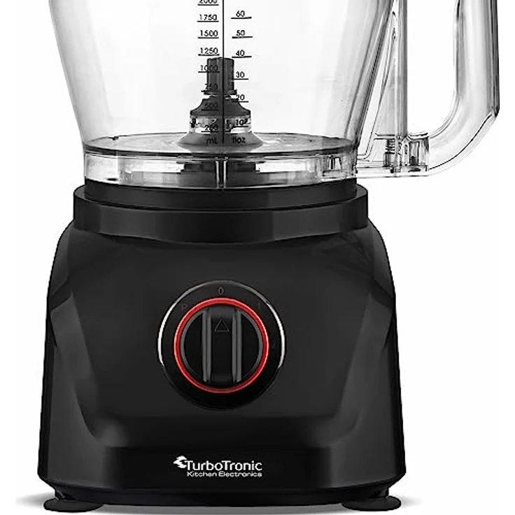 TurboTronic Küchenmaschine 1900W Food Processor mit Standmixer 3L Behälter 1,5L Glaskaraffe Raspelscheiben Zitruspresse Zerkleinerer Eiscrusher Power - Preisvergleich – Bild 5