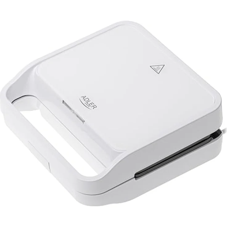 Adler 2-in-1-Sandwichmaker AD 3070, Kontaktgrill, 1100W, antihaftbeschichtet, weiß – Bild 1