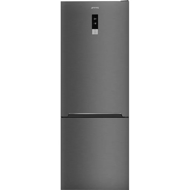 Smeg FC48KDND Kühl- und Gefrierkombination Freistehend, 481 l, Edelstahl, NoFrost, LED-Display, leiser Betrieb (41 dB)