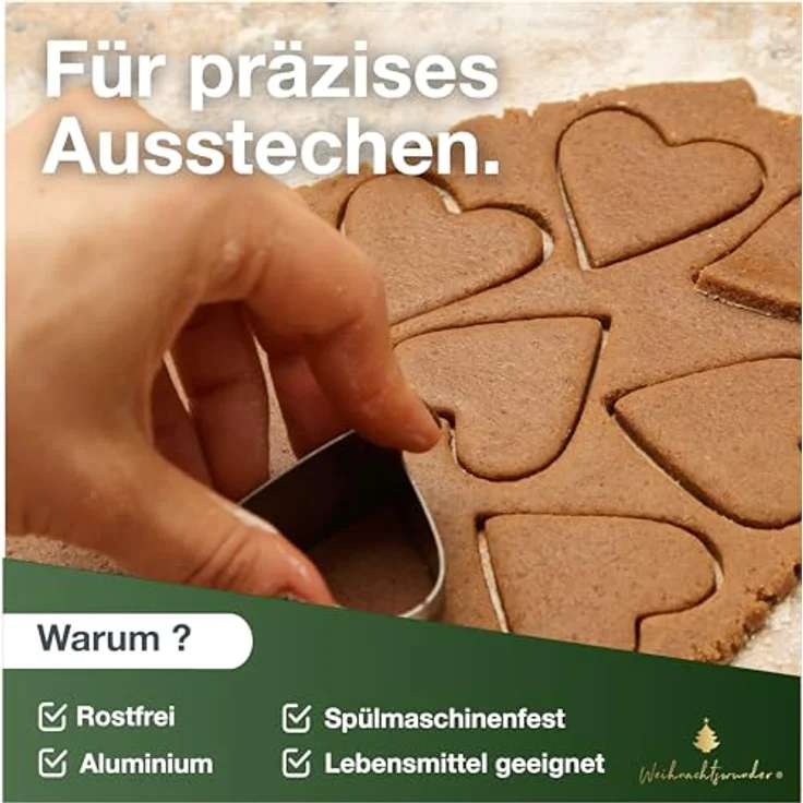 Weihnachtswunder® 100er Ausstechform Set - für Backen Weihnachten & XMAS - Steckform & Keksausstecher & Plätzchenausstecher & Ausstecher – Bild 3