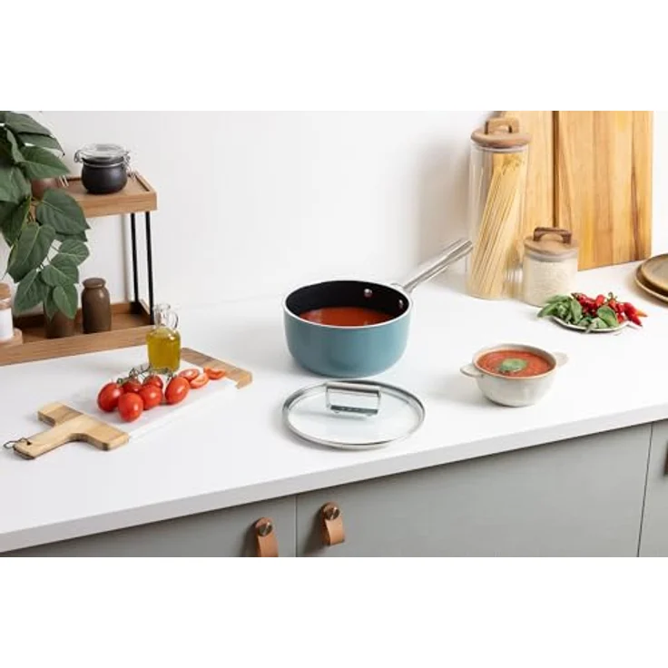 Smeg SPF2012EGM Kochtopf, 20 cm, Keramik mit Edelstahlgriff, ofenfest bis 250 °C, smaragdgrün – Bild 9